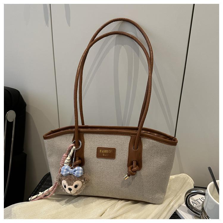 Large capacity 2025 new fresh texture casual personality portable shoulder underarm tote bag women