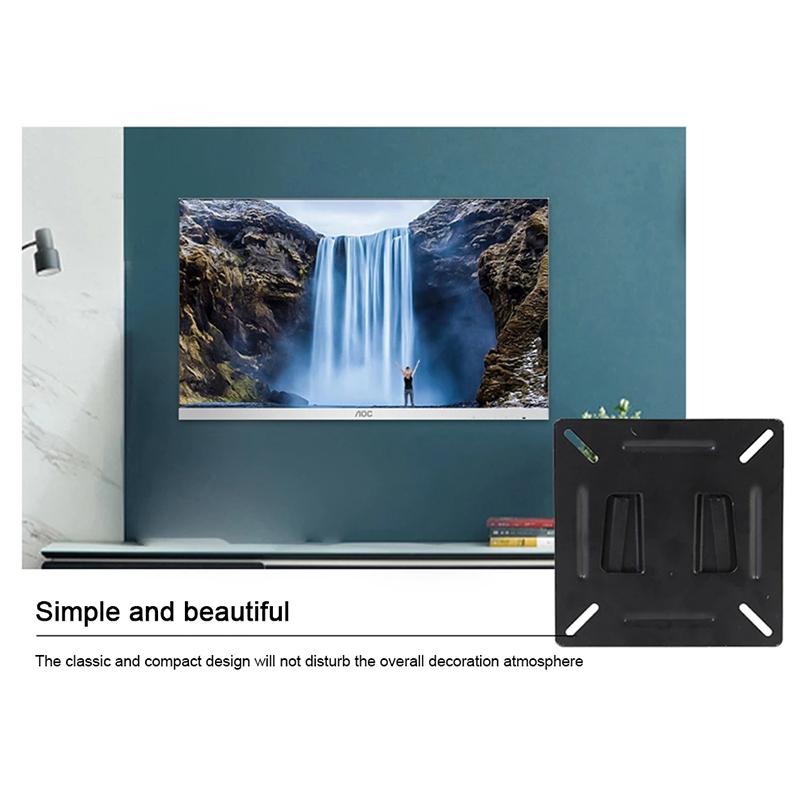 14-24 Zoll 10 cm Halterung Wandmontage Druckverschluss Flachbildschirmhalterung Universal Metallhalter LCD LED Monitor Rahmen