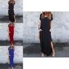 Premium Quality Women Summer Maxi T-shirt Dress With Short Sleeves And Pockets