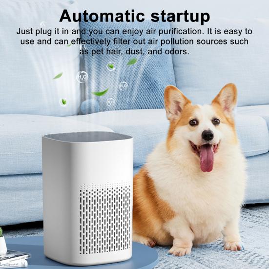 USB Desktop Air Purifier with H13 HEPA Filter Remove Smoke Odor Dust for Home Office 360 Degrees Ventilation & Aromatherapy Box