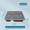 Disposable Black 4-Compartment Takeaway Meal Box