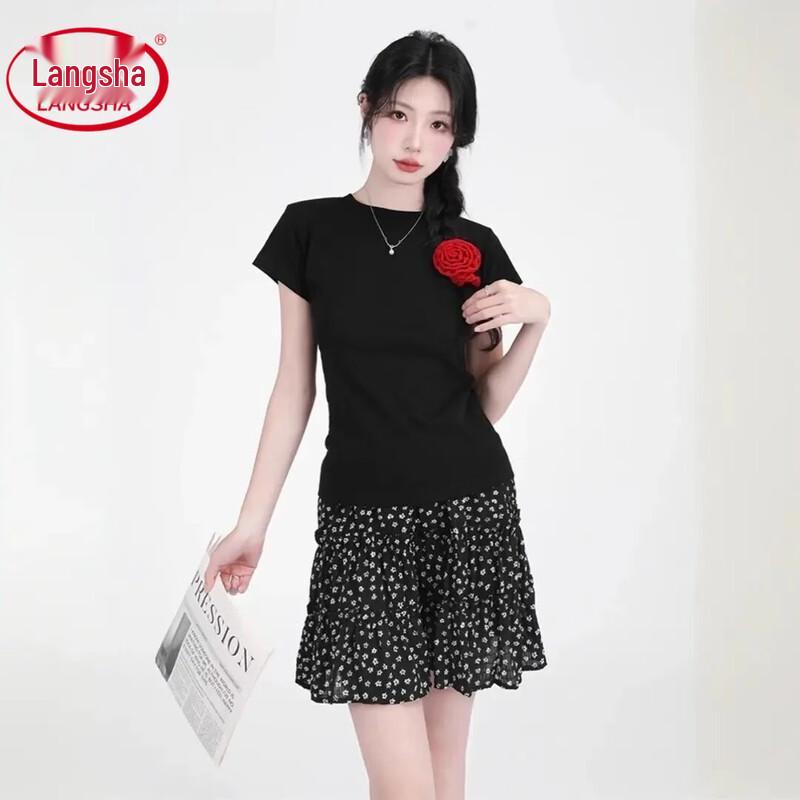 Langsha Women s Cotton Short Sleeve T-Shirt M