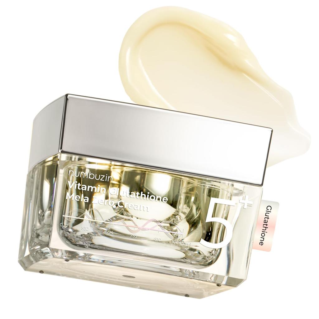 Numbuzin 5 Shiratama Glutathione C Mela Zero Cream 50ml High Concentration of Vitamin and Niacinamide for Skin and Blemish Care No. Glutathione, C,