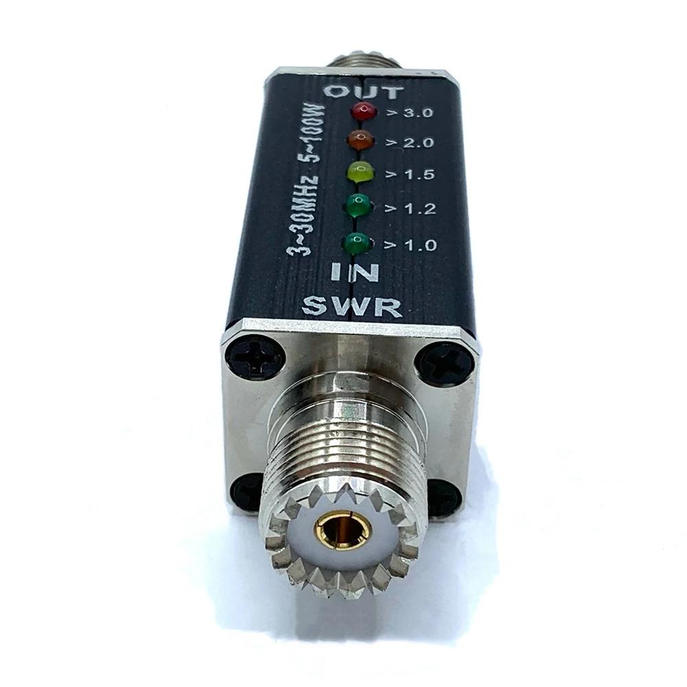 LED SWR Meter 330MHz Frequency Indicator Compact & Lightweight RF Powered Accurate Signal Strength Measurement