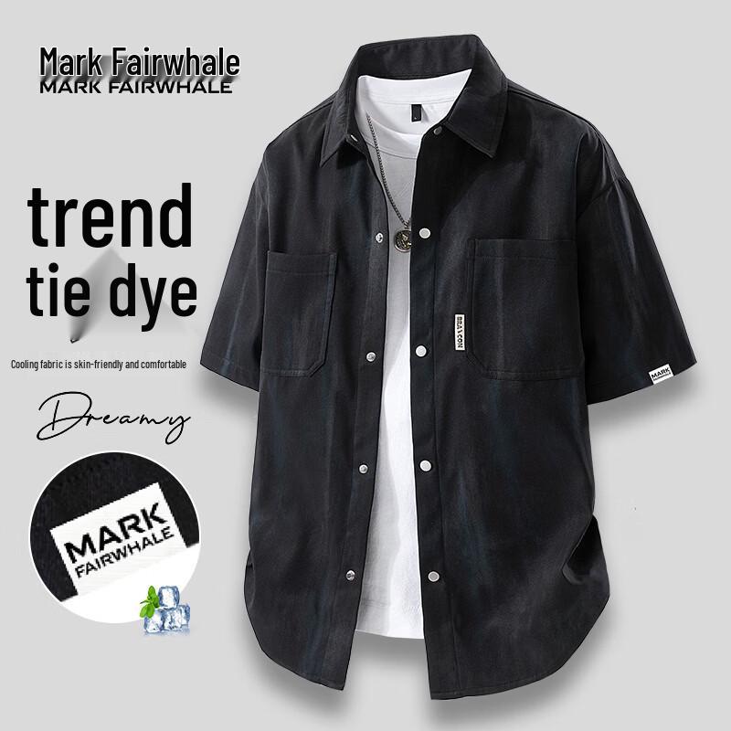 

MARK FAIRWHALE Men s 2026 Summer Tie-Dye Short Sleeve Shirt XL
