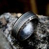 YILUOCD Stainless Steel Viking Runes Ring for Men Women Vintage Nordic Celtic Knot Rings Odin Letter Amulet Jewelry Wholesale