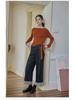 Women's Striped Patchwork Retro Wide-Leg Jeans: Slimming, Elastic Waist, Straight-Leg Pants for Spring