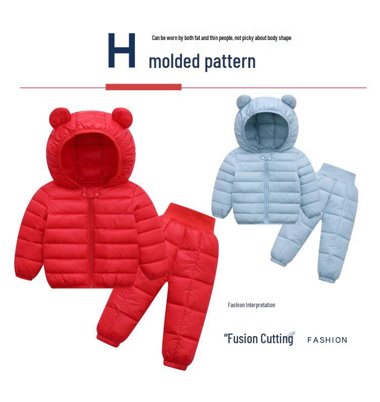 Children's Off-Season Down Coat Set: Toddler Boys & Girls Two-Piece Jacket for Autumn & Winter