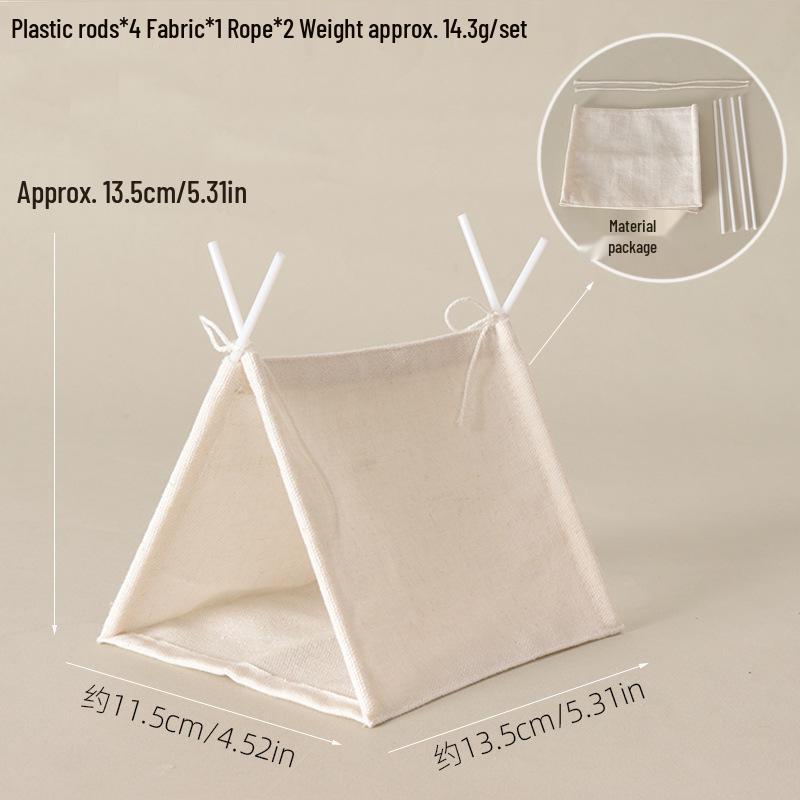 Miniature Dollhouse Tent Model - Mini Christmas Picnic/Camping Props for Role-Playing Toys