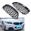 1 Pair Front Hood Single Line Grille Front Kidney Racing Grille Gloss Black 51137181547 51137181548 For BMW Z4 E89 2009-2016