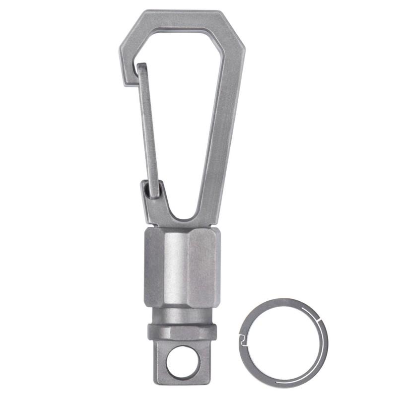 Titanium Alloy Car Key Ring Hang Detachable Key Holder Travel Gadgets EDC Survival Buckle Tool Keychain Carabiner