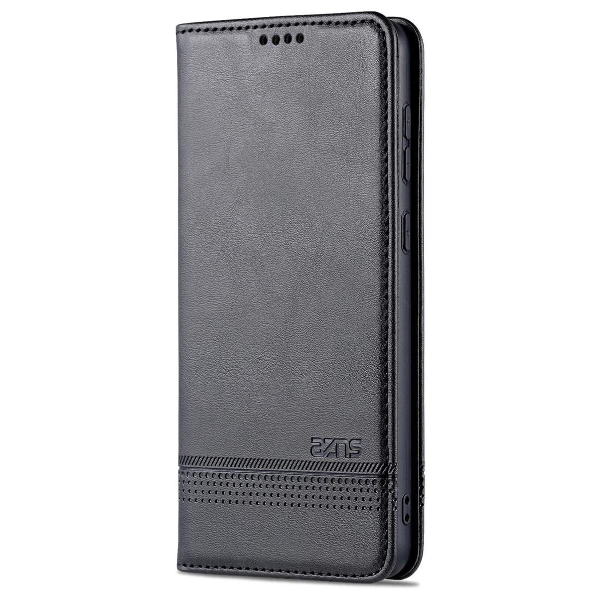 

AZNS PU Leather Wallet Flip Case Magnetic Absorption Folding Stand Protective Cover for Samsung Galaxy A53 5G Red
