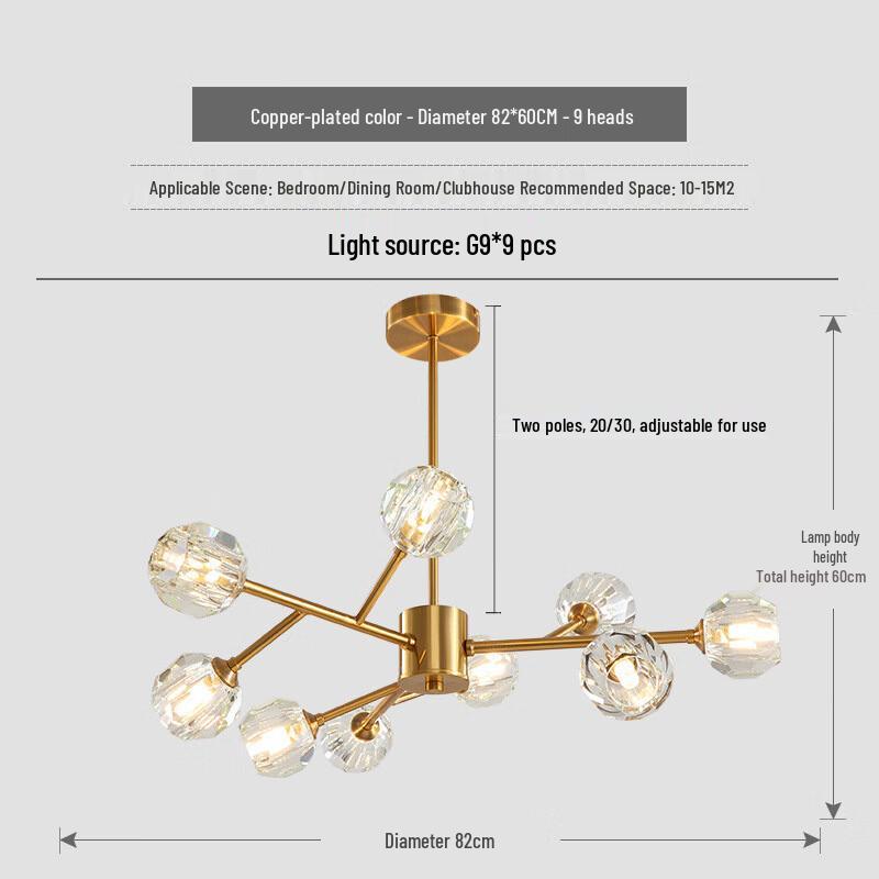 UOSU Modern Nordic Crystal Chandelier