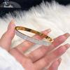 Luxury Gold Plated Bangles Zircon Women's Hand Bracelet Stainless Steel Bangle Gifts for Women Fashion Accessories Mother's Day