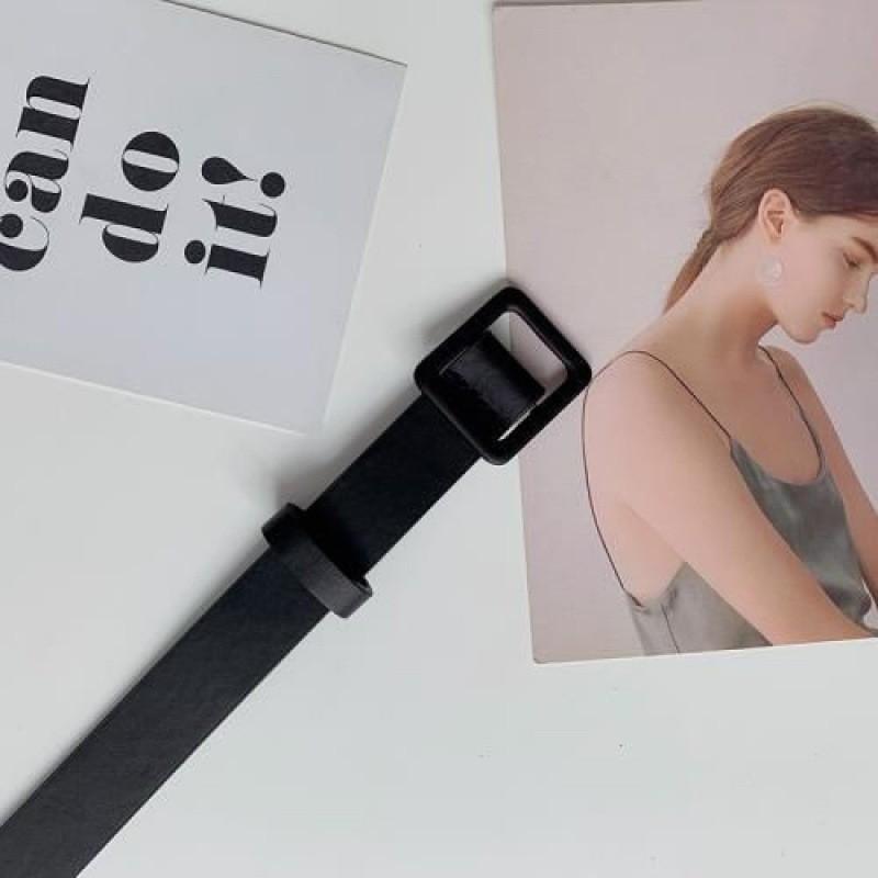 Fashionable Pink Square Belt For Girls Smooth Buckle Design Perfect For Everyday Outfits Chic