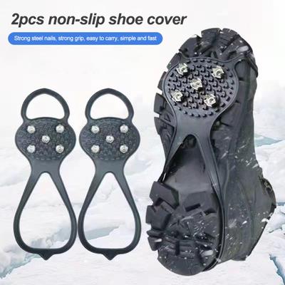 2 Paar universelle, rutschfeste Greifer-Spikes, korrosionsbeständig, starker Halt, für Eis, Schneeschuhe, Steigeisen, Traktionsstollen, Schneeschuh-Spikes