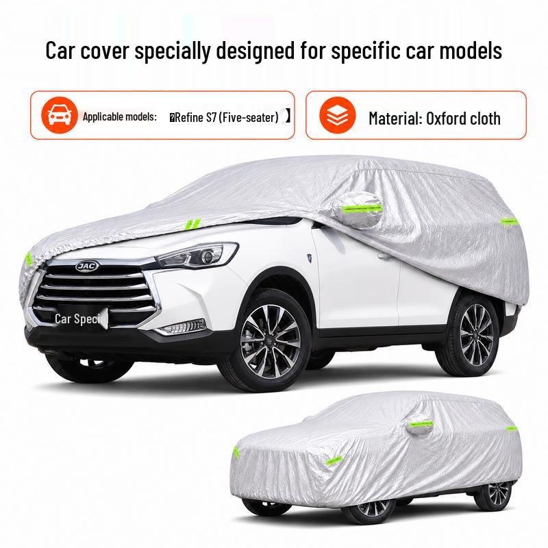 Ruifeng S7 Universal Car Cover: Sun Protection, Waterproof, Heat Insulation, All-Season Oxford Cloth