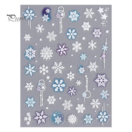 

3D наклейки для дизайна ногтей со снежинками, рождественские праздничные зимние наклейки для ногтей, самоклеящиеся маникюрные украшения для салона дома C