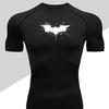 2D printed T-shirt men's summer two-piece sportswear running T-shirt elastic quick-drying sports top sports fitness shirt men's