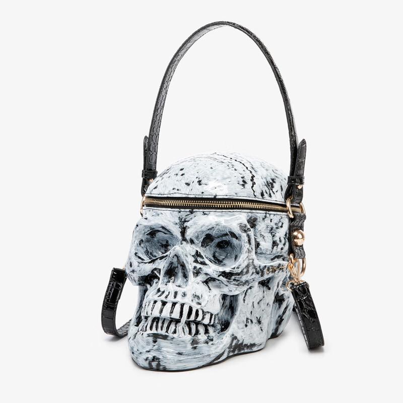 Borsa a tracolla Halloween REWELL con testa di teschio
