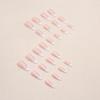 24 Pcs Simple and Pure Aurora French Manicure, Sweet and Gentle Round Head Almond Nail, European and American Foreign Trade Models, Wearing Nail Pads