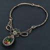 Bi-Color Tourmaline Necklace Jewelry, 999 Copper Wire Wrapped Gemstone Necklace Handmade Jewelry, For Memorial Day