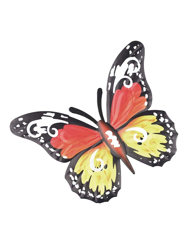 

Butterfly Wall Hanging 3D Metal Butterfly Easy To Install Intricate Craftsmanship Lifelike Design Indoor And Outdoor