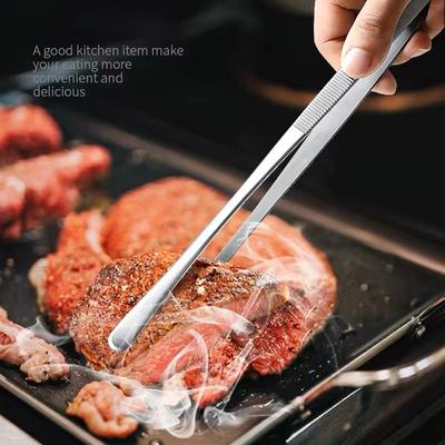 Voedselklem Grillpincet Precisiepincet Puntig pincet Metalen pincet Roestvrij staal Voedselklemmen Kookpincet