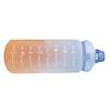 Straw Bottle Leakage Proof Frosted Gradient Color   Open Sports Water Cup with Handle Clear Scale 2000ml