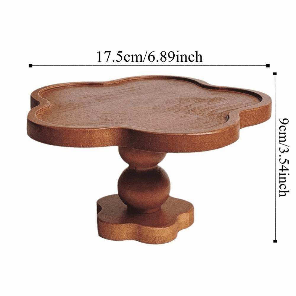 New Wooden Vintage Tray Elegant Flower Shape Tall Tray Handcrafted Decorative Ornament Decorative Tray Home Decor