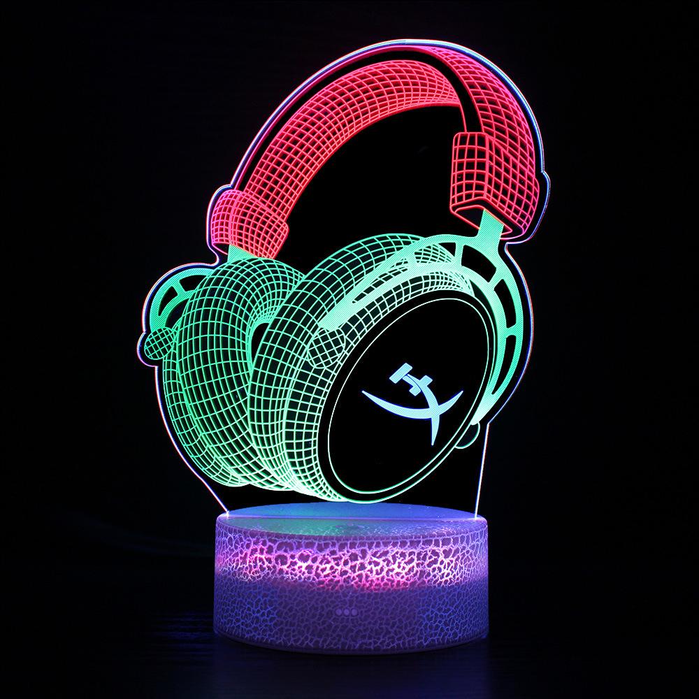 Music Taylor Guitar Music Note Earphones Series Ambient Light Usb Colorful Rgb Night Light Small Desk Lamp