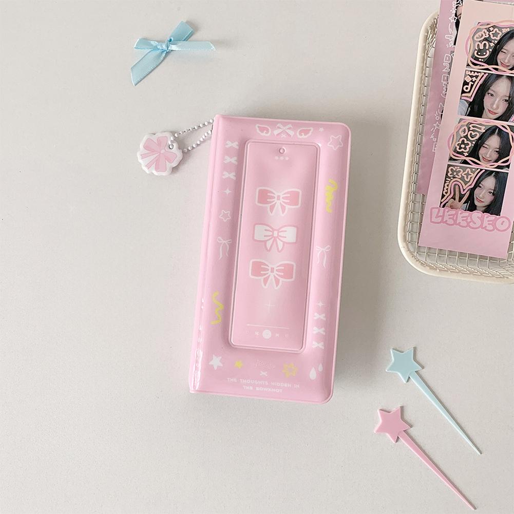 

K-pop Idols Photo Card Holder Four-Grid Photo Album Photo Booth Strip Display Sleeves Storage Album розовый