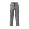 Men Pants with Multi Pockets Drawstring Elastic Waist Wide Leg Loose Cargo