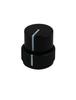 Guyker Aluminum Dual Concentric Control Knob Dome Volume and Tone Stack Replacement Set Black 2 Pcs for Electric Guitar or Bass