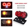 Motorcycle LED Tail Light Integrated Brake Turn Signal With License Plate Bracket For Honda Yamaha Universal 12V Rear Light