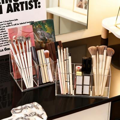 1 stuks desktop acryl transparante make-upkwast opbergdoos organizer draagbare lippenstift make-upkwast make-up penhouder opbergdoos