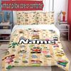3pcs Duvet Cover Set (1*Duvet Cover + 2*Pillowcase, Without Core), Custom Name Crayon Shin Pattern Bedding Set, Home Bedroom Decor Gift