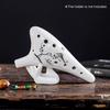 12 Holes Round Head Ceramic Ocarina Alto C Hand Painted Musical Instrument with Lanyard Music Score