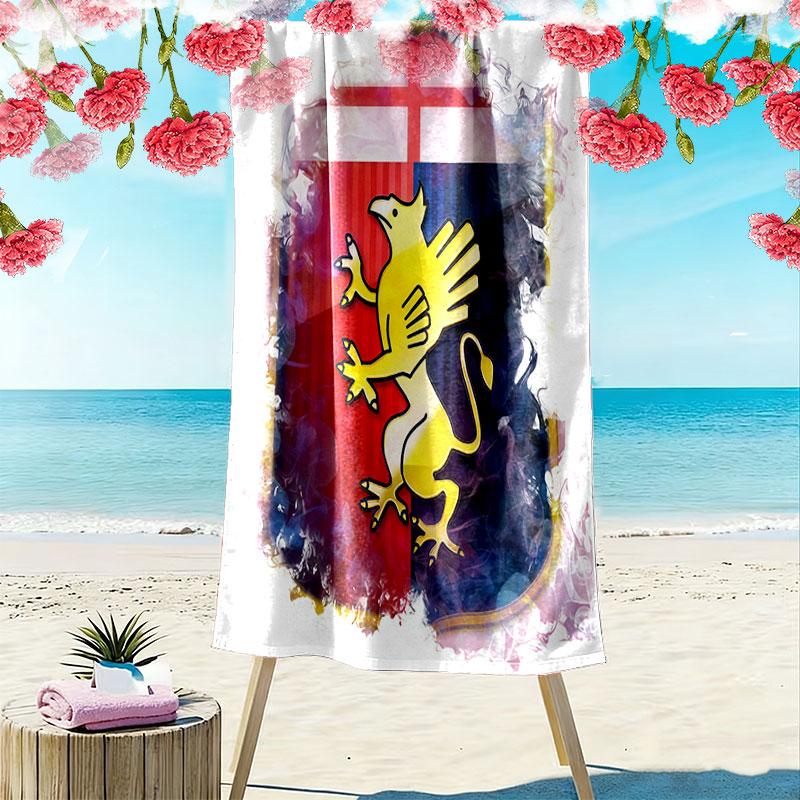 Genoa C.F.C. Logo Beach Towel, Large Soft Quick Dry Towel for Beach Camping Swimming