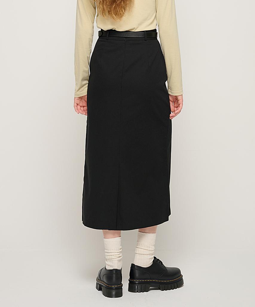 Cargo Bros For Woman Basic Cotton Long Skirt (Black)