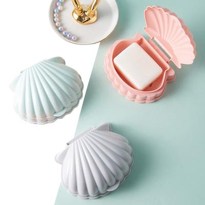 Kreative Tragbare Shell Form Seife Box Badezimmer Abfluss Seifen Halter Reise Seife Schützen Fall Bad Zubehör