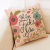 Elegant Letter Print Cotton Linen Pillow Cover For Home Car And Office Decor