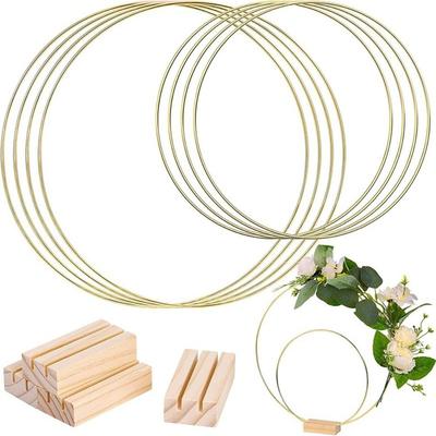 Iron Gold Metal Flowers Hoops Vintage Flowers Hoop Floral Hoop Garland Rings  Home Decoration
