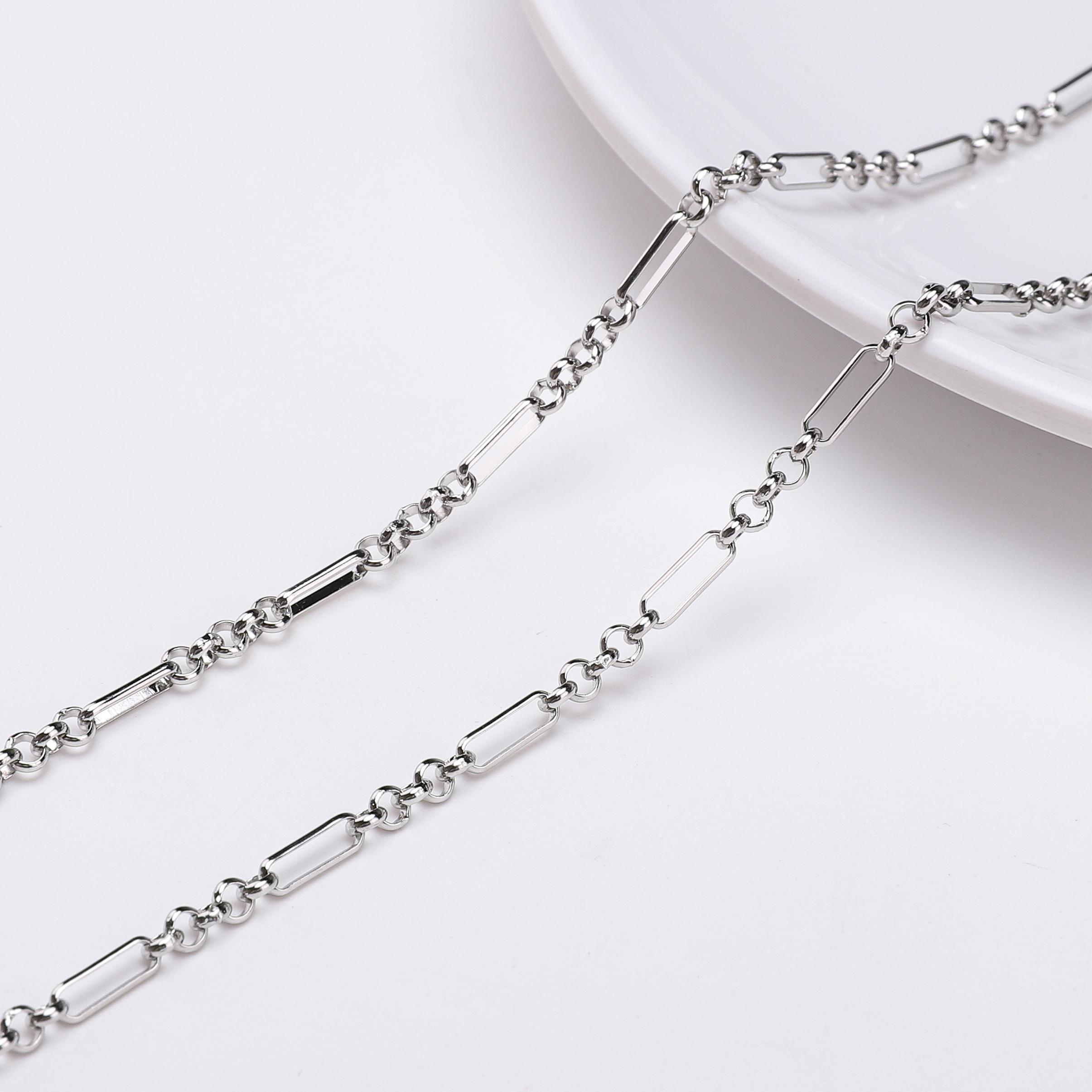 

1-метровая цепочка из нержавеющей стали, базовая панк-цепочка для самостоятельного изготовления ожерелья, браслета, ювелирных изделий, аксессуаров 07 3mm