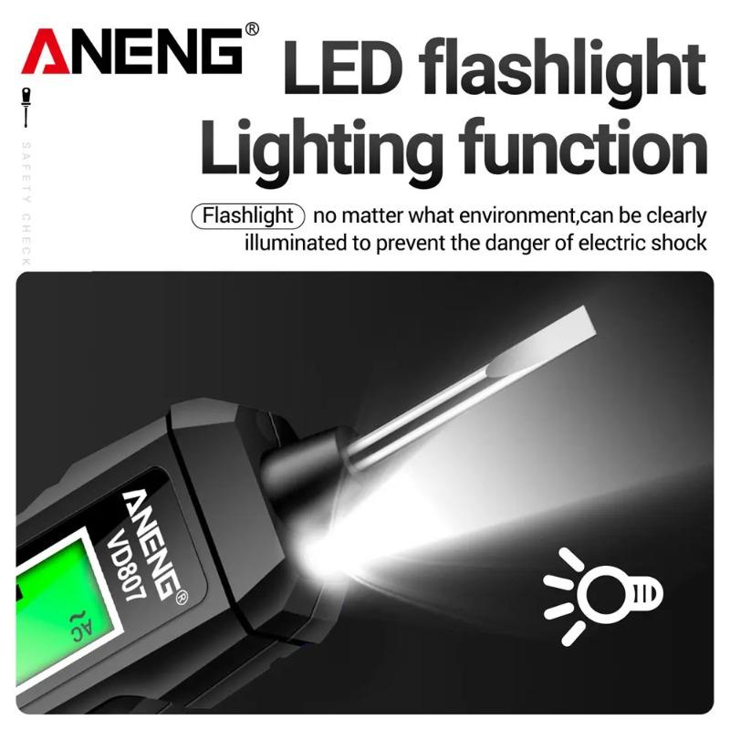 Digital Voltage Tester Pen ANENG VD807 Detectors 24-300V AC voltage Non-contact Induction NCV Zero live wire test Tools