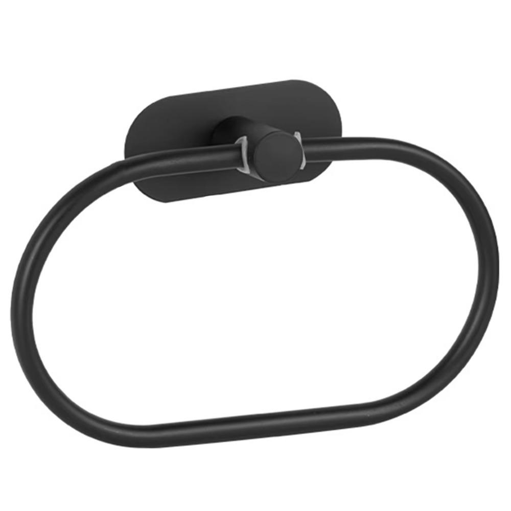 Rustproof Towel Ring Hook Wall Mounted Self-adhesive Towel Holder Hand Towel Holder  Bedroom Use