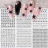 6Pcs Y2K Laser Star Nail Stickers Waterproof Letters Nail Decorations  Nail Salon