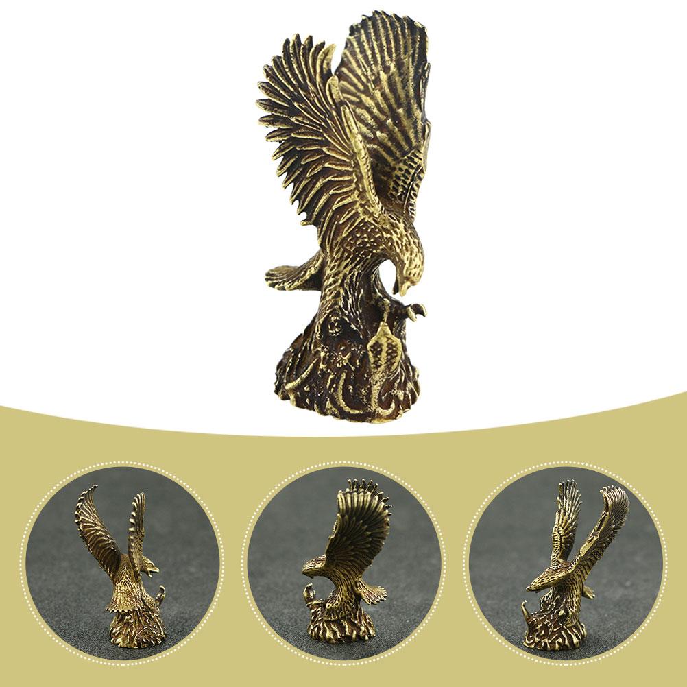 Rzeźba Orła Statua Znaczki do Rękodzieła Styl Vintage Dekoracja Biurka Figurka z Mosiądzu Symulacja