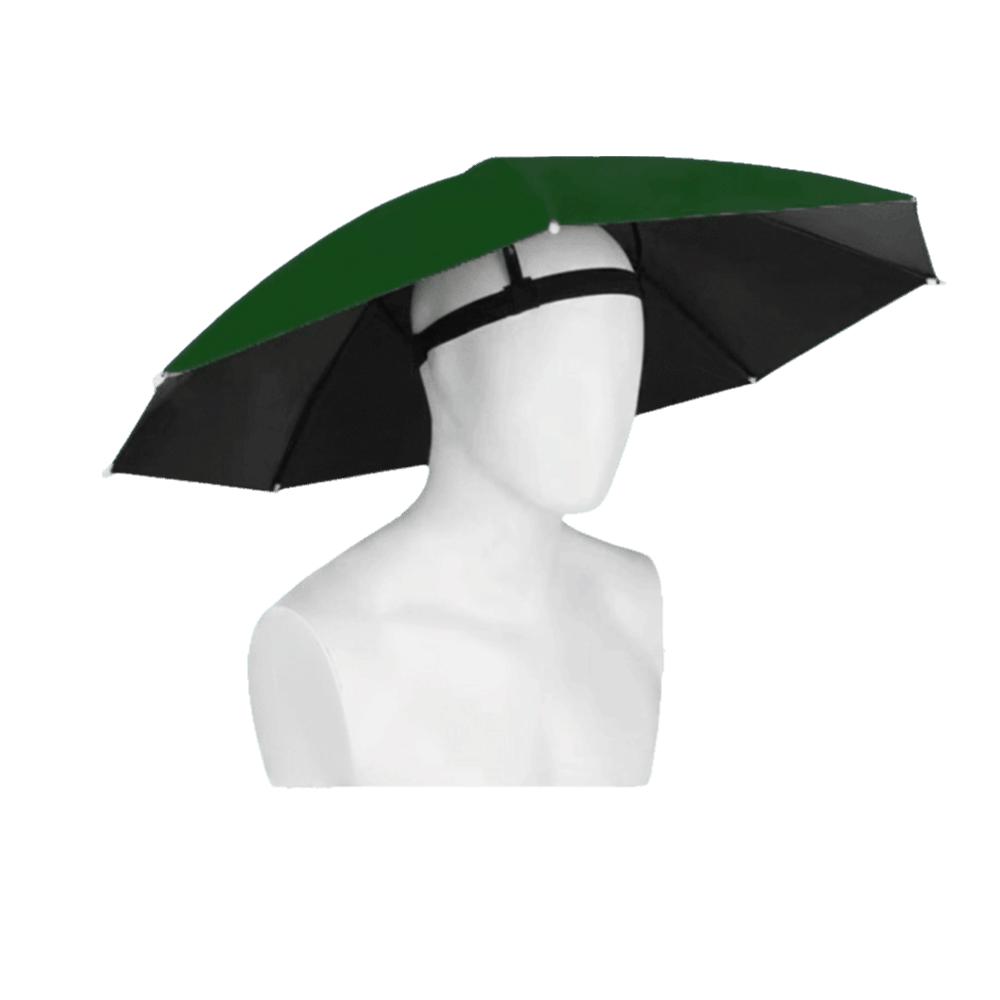Abbigliamento antipioggia Design pieghevole Ombrello a cappello Cappello Protezione solare Antivento Ombrello portatile a cappello Impermeabile Ombrello solare portatile Escursionismo