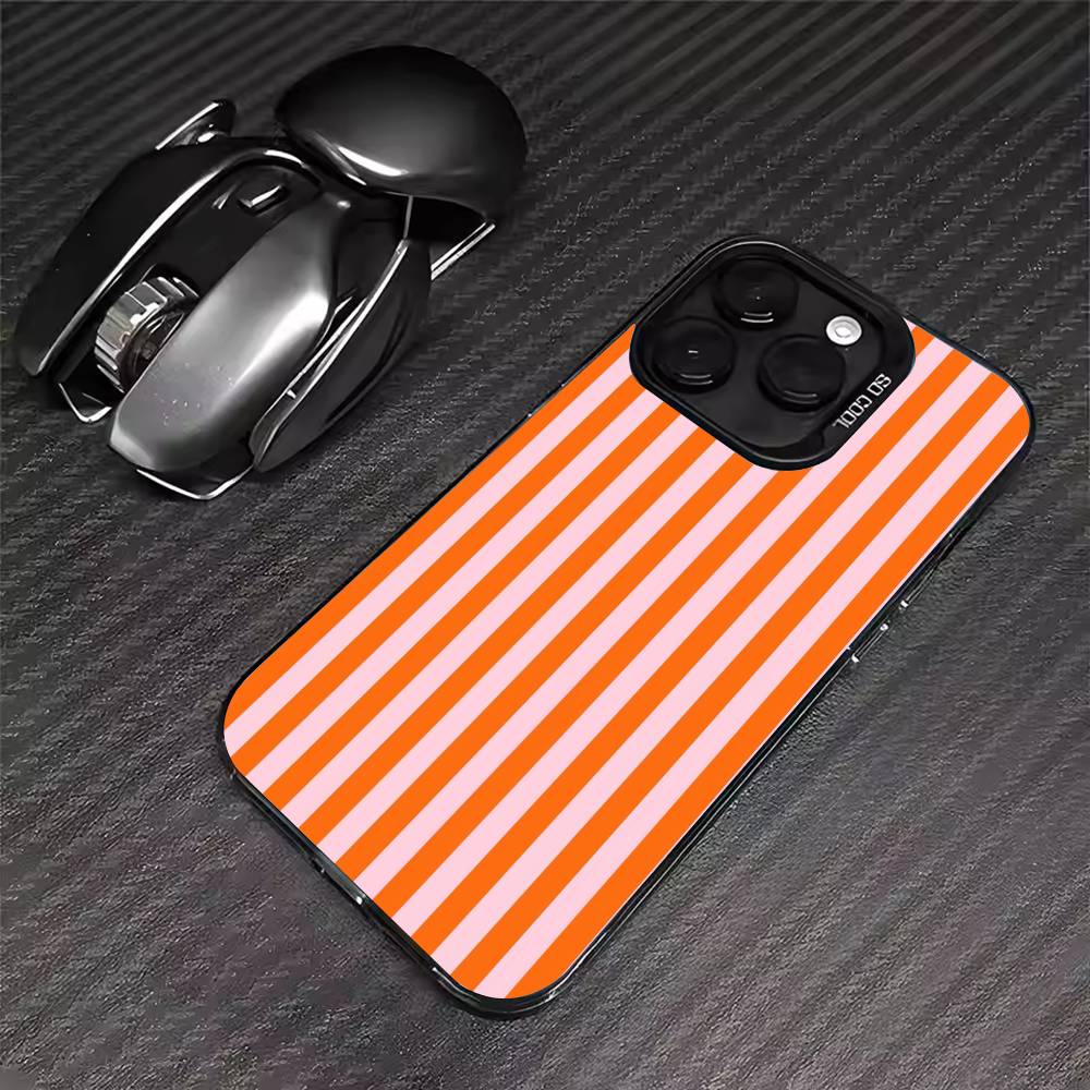 Colorful Striped Phone Case For iPhone 17 16 15 14 13 12 11 Pro Max XS Max 7 8 Plus Shockproof Silicone Matte Cover
